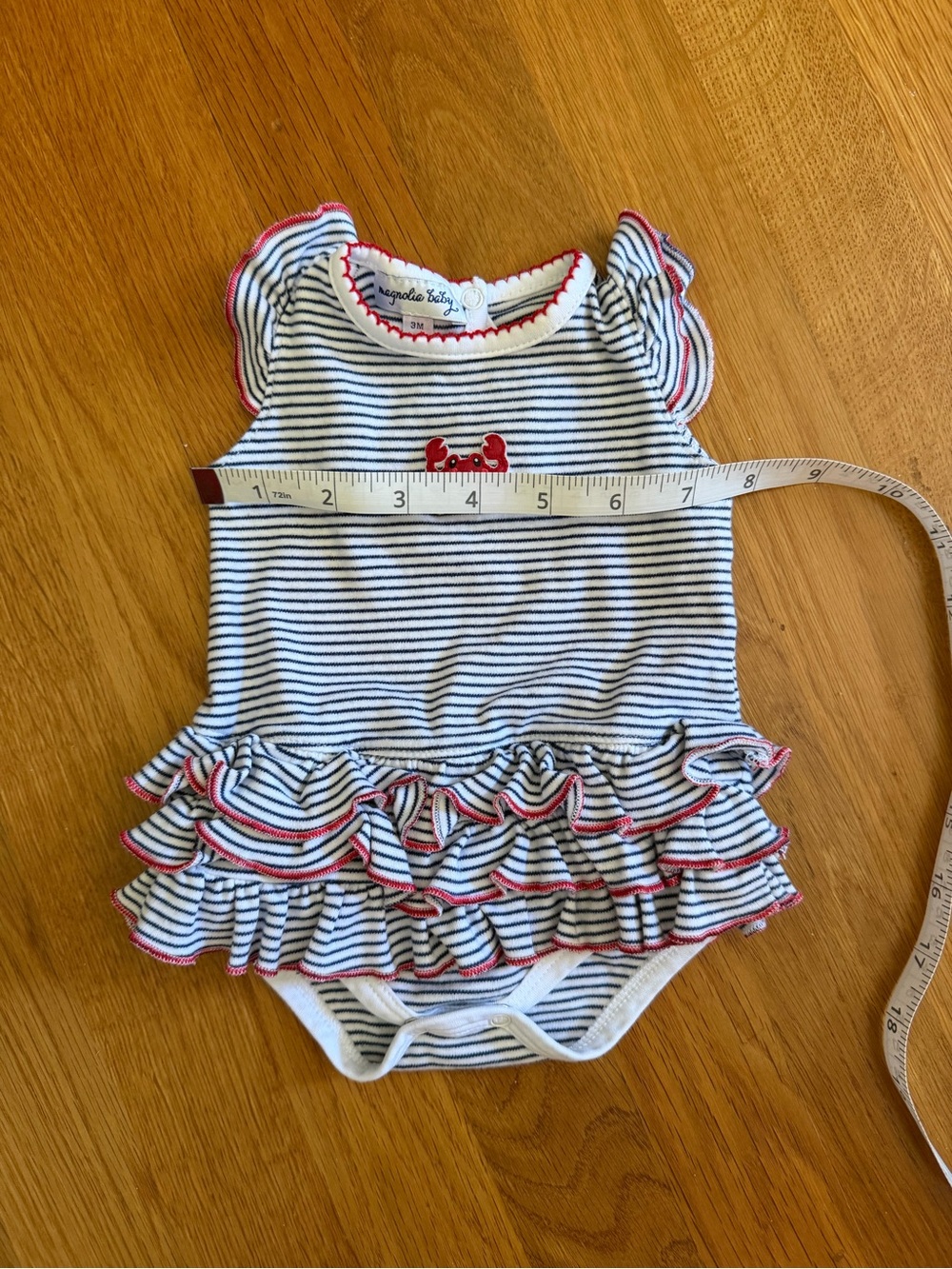 Magnolia Baby 3m Striped Onesie - Picture 7 of 7